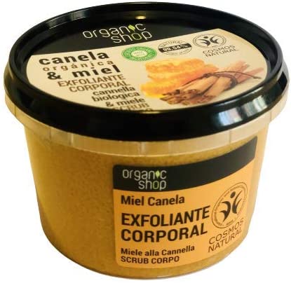ORGANIC SHOP Honig & Zimt Körperpeeling – 250 Ml, Rejuvenierend, Für Glatte & Revitalisierte Haut